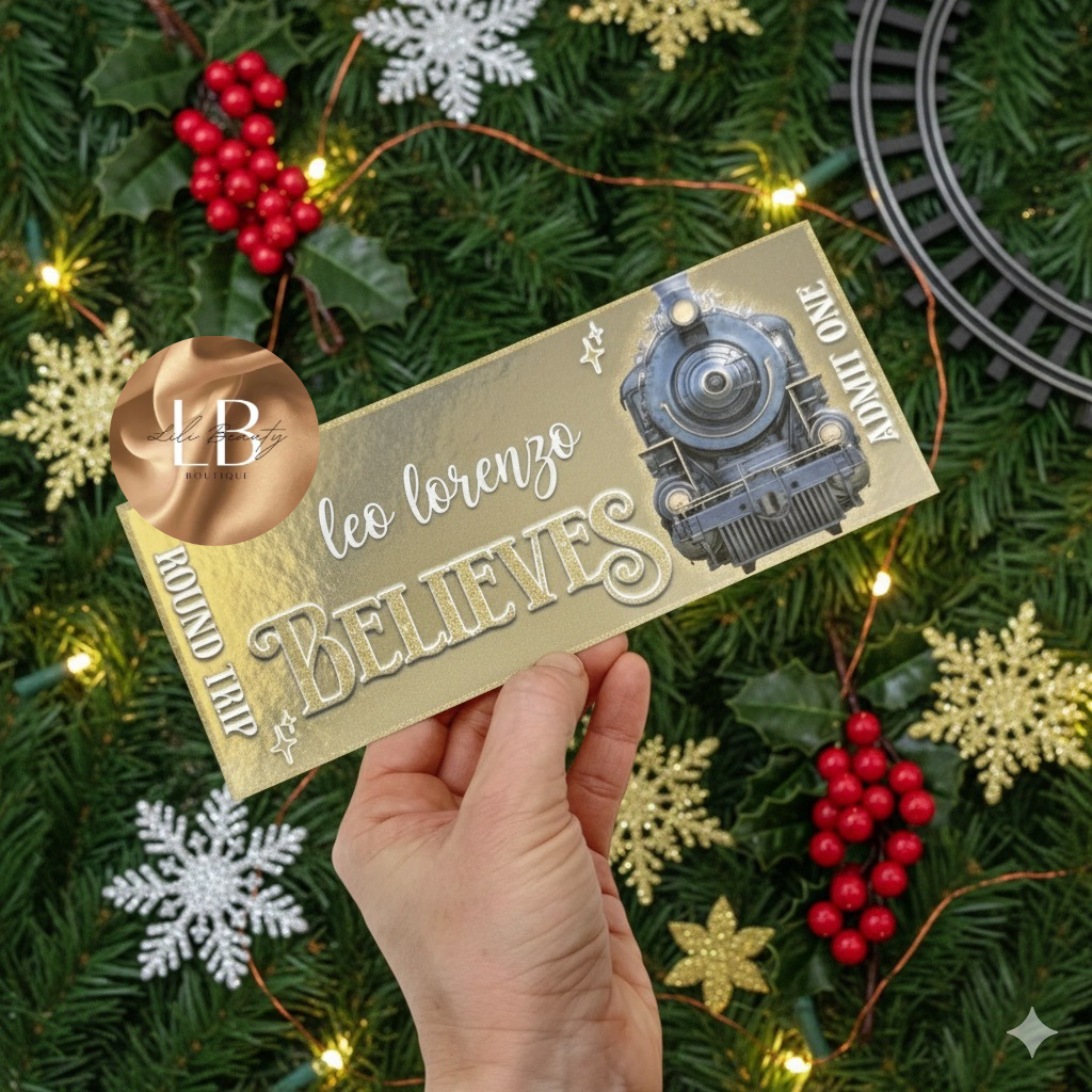 Personalised gold express tickets