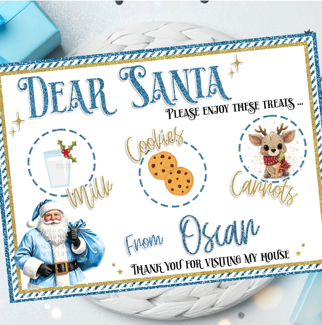 Dear santa personalised placemats