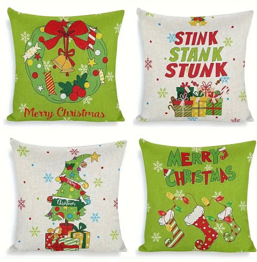 Christmas grinch cushion covers