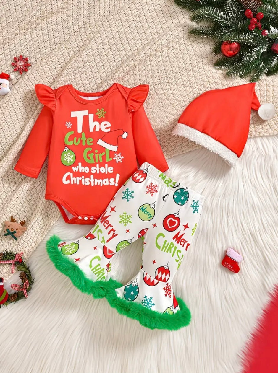 Baby Girls Grinch christmas outfit