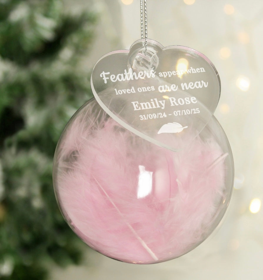 Personalised memorial bauble