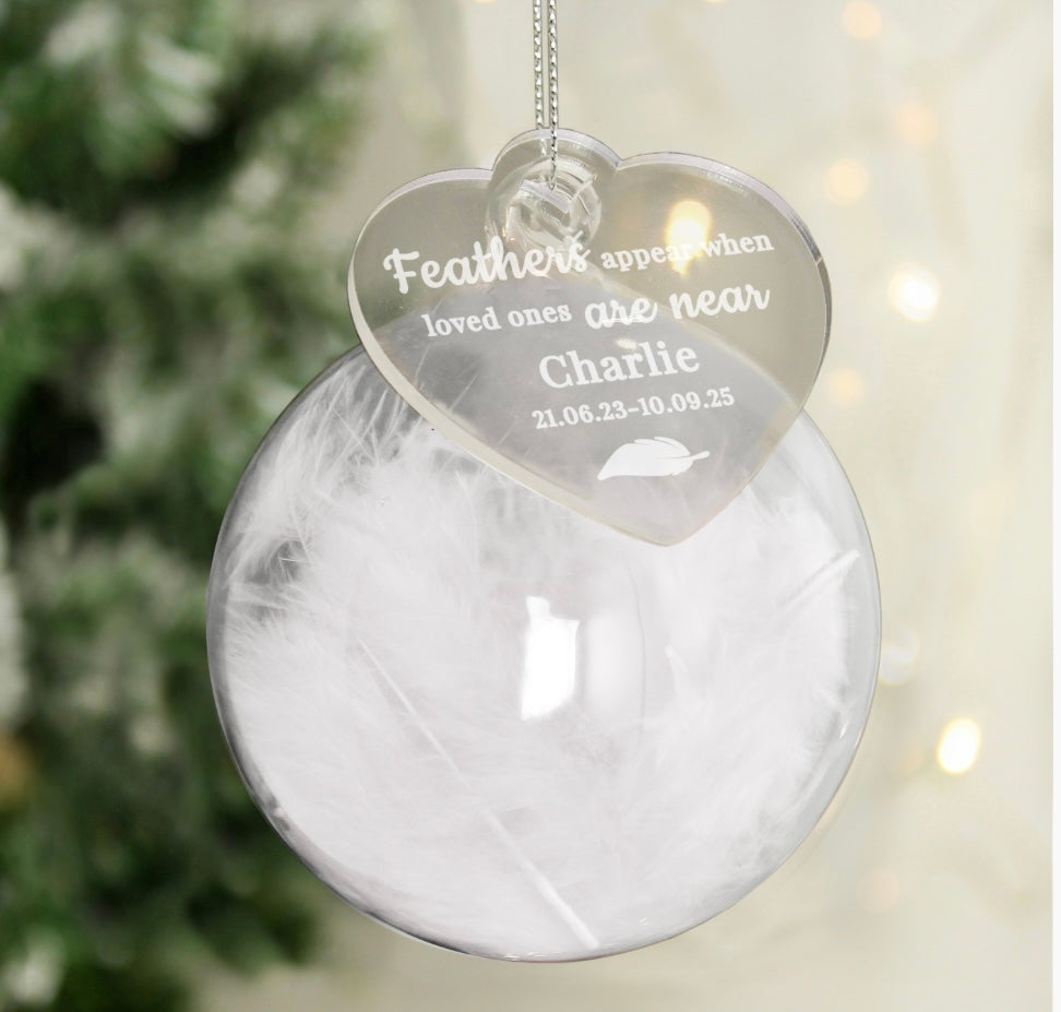 Personalised memorial bauble