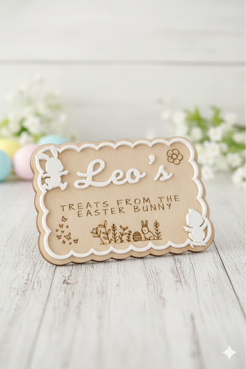 Personalised Wooden Easter Crate