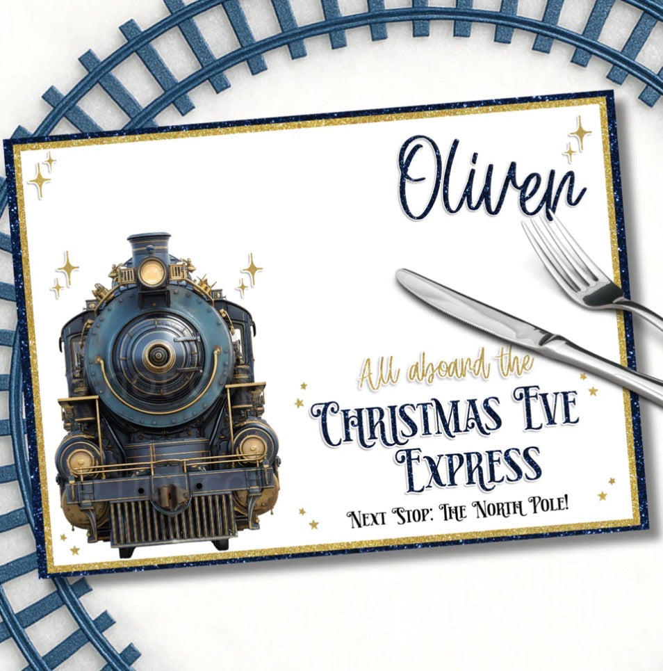 Personalised polar express placemats