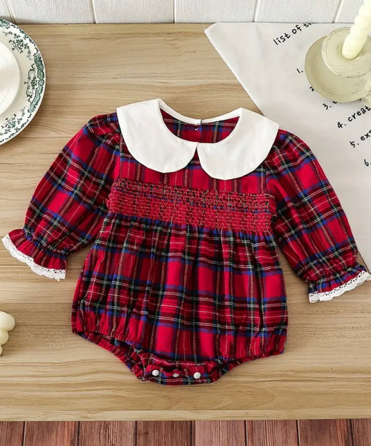 Baby Girl Tartan romper