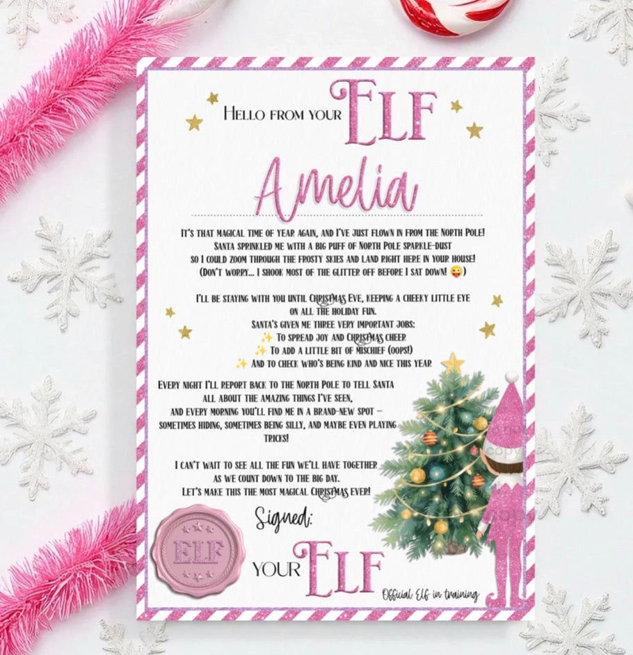 Personalised elf certificate