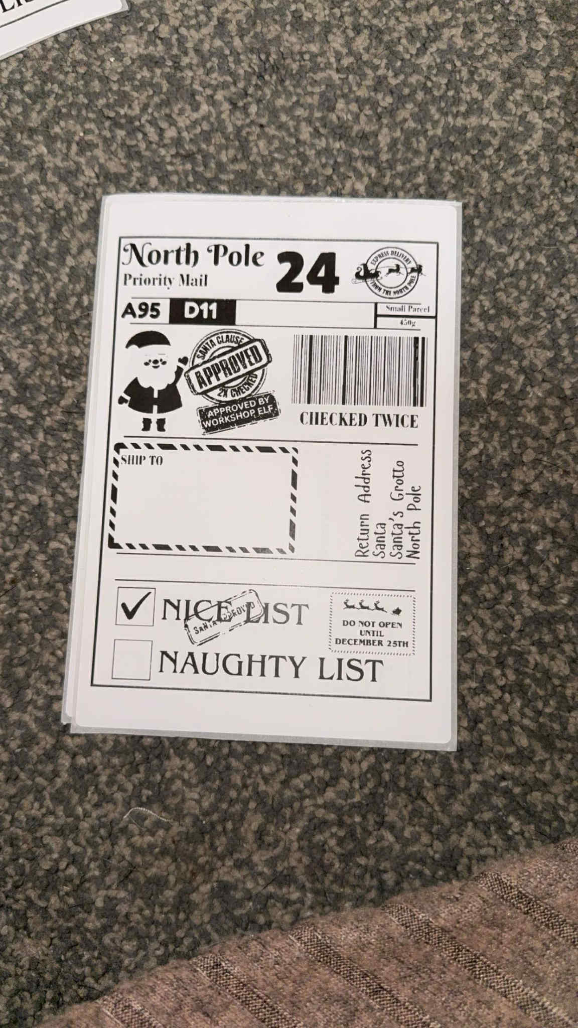 15 personalised north pole labels