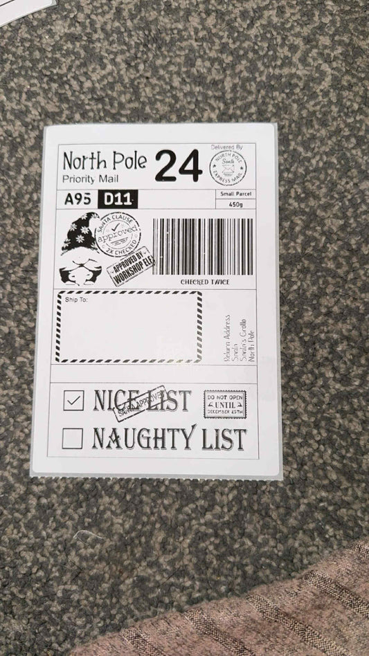15 personalised north pole labels