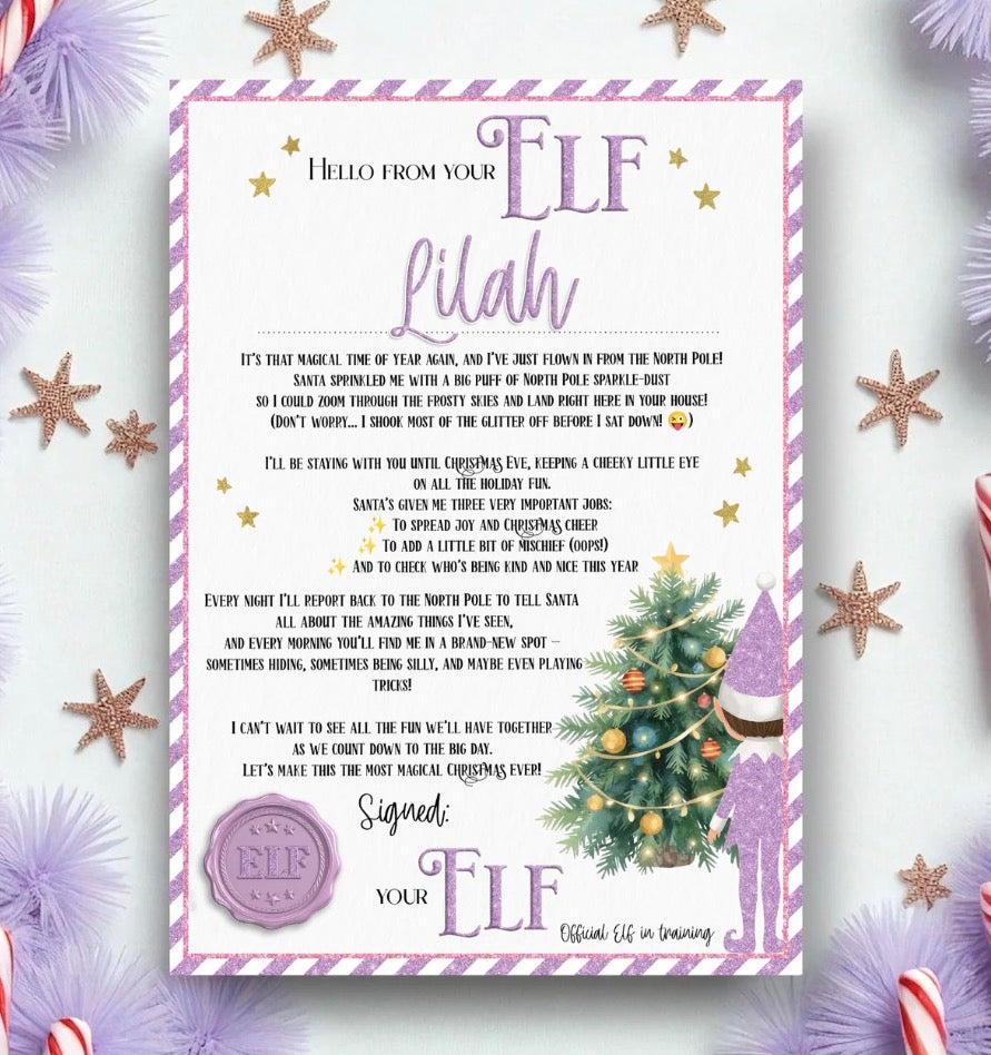Personalised elf certificate