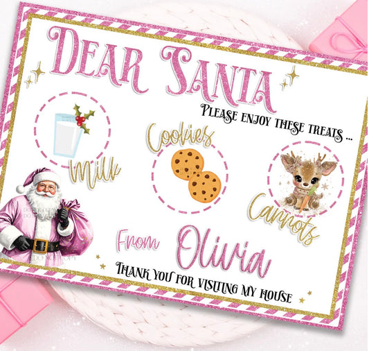 Dear santa personalised placemats
