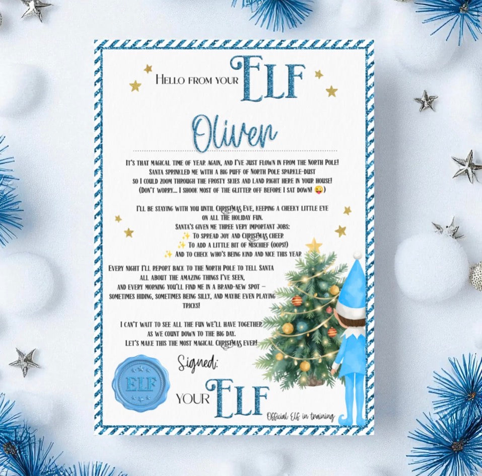 Personalised elf certificate