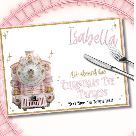 Personalised polar express placemats