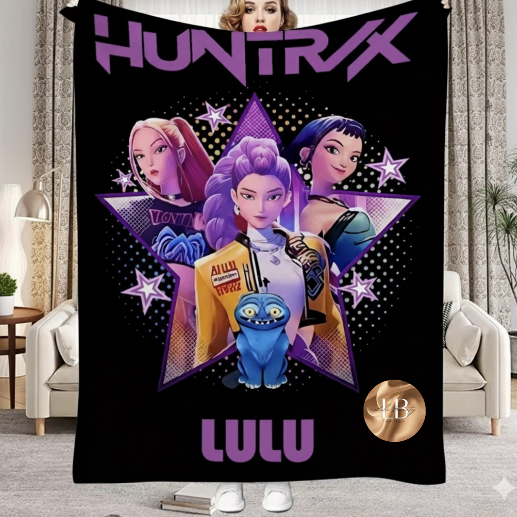 Personalised K-Pop demon hunters blanket throws