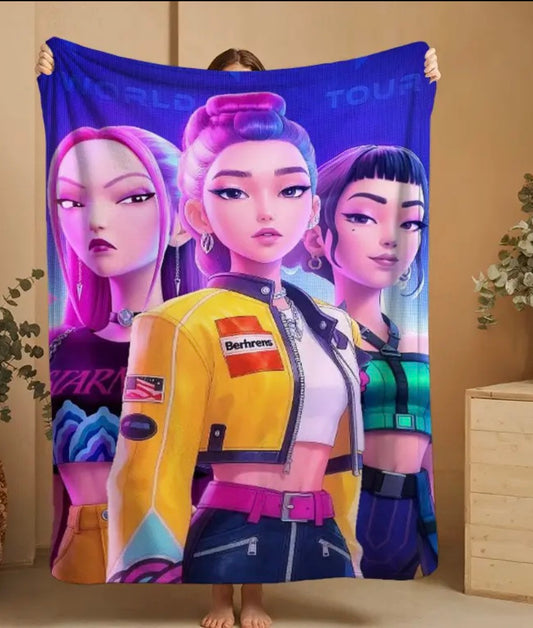 kpop demon hunters blanket