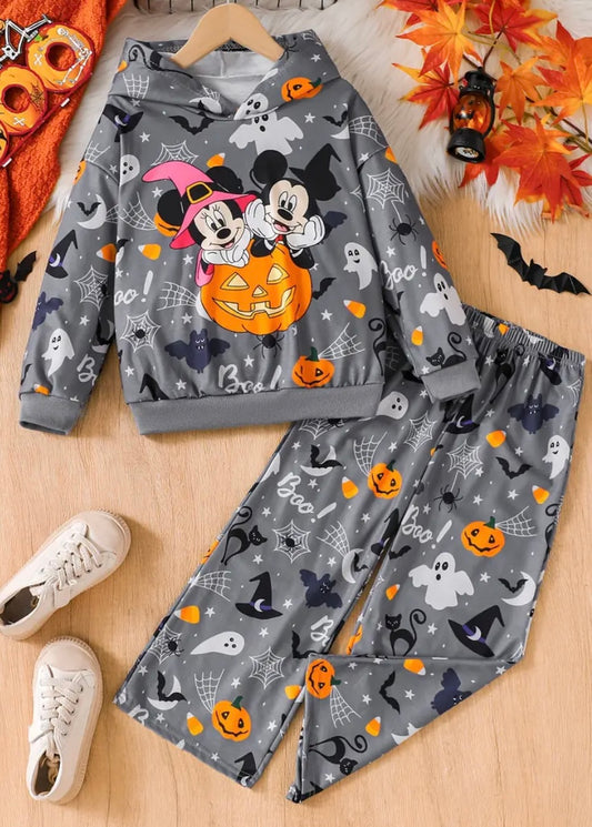 Kids halloween minnie & mickey 2 piece set