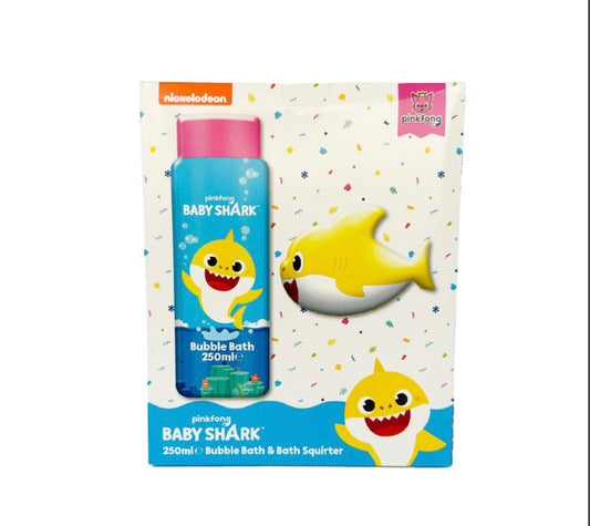 Baby Shark kids bubble bath & bath squirter set
