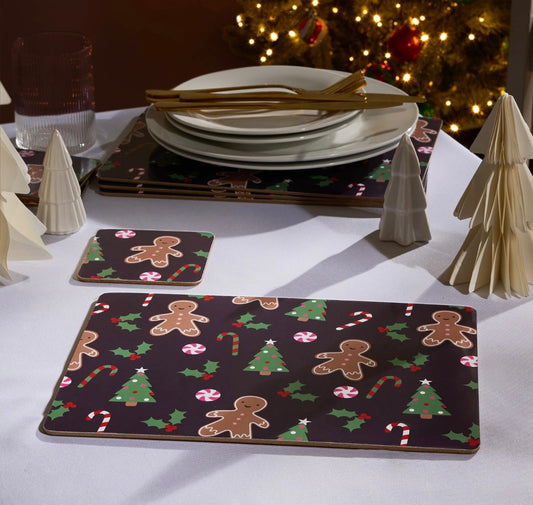 Christmas placemat & coaster set - 4 pack