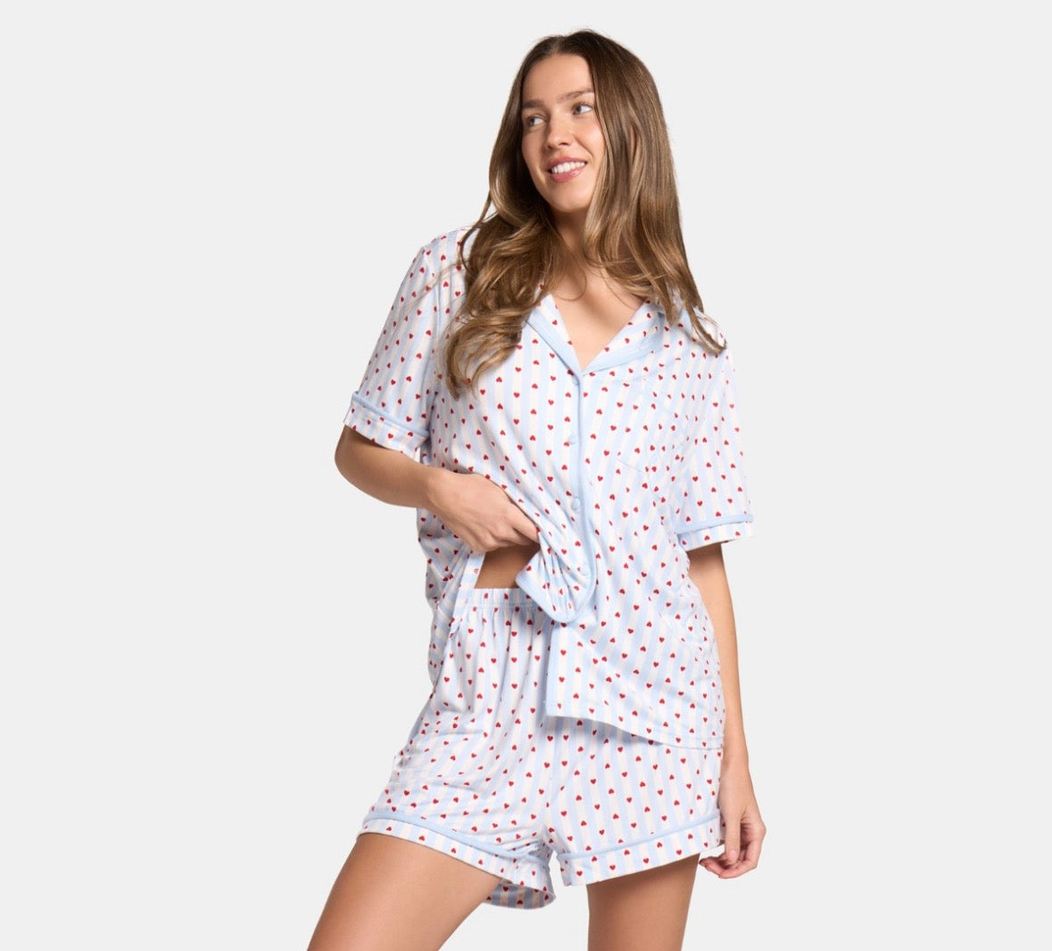 Blue Heart Valentine pyjamas - Preorder