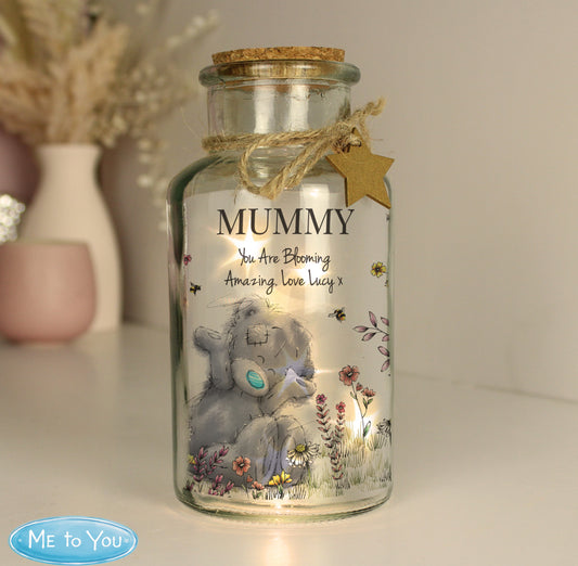 Personalised mummy tatty teddy light up jar