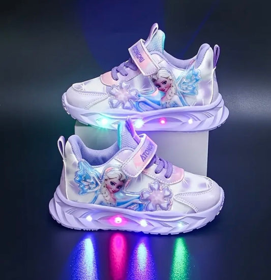 Kids Elsa light up trainers