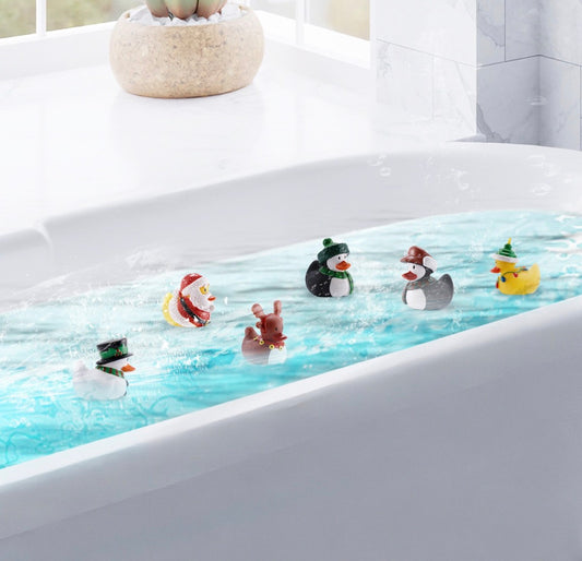 6 pack christmas rubber ducks