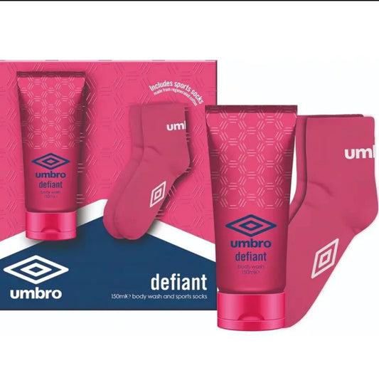Pink Umbro gift set with socks