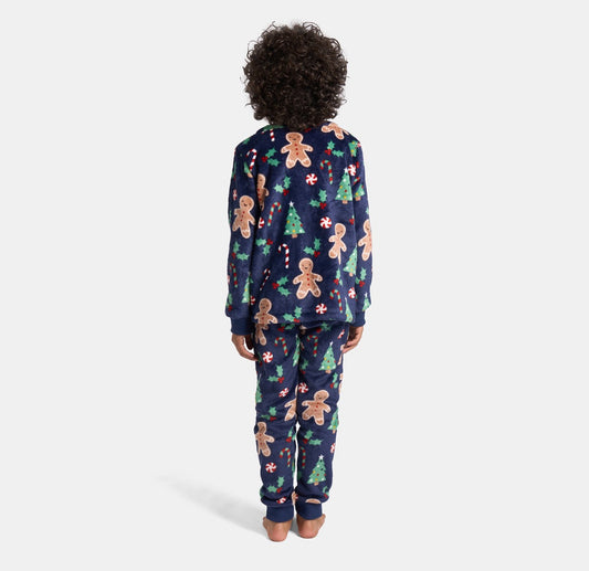 Kids Blue navy candy christmas pyjamas