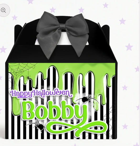 personalised halloween treat box - unfilled