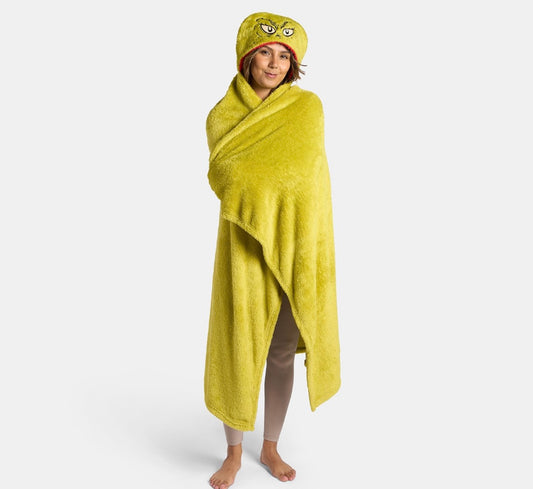 Grinch Hooded Blanket