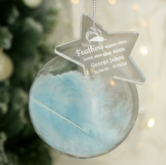 Personalised memorial bauble