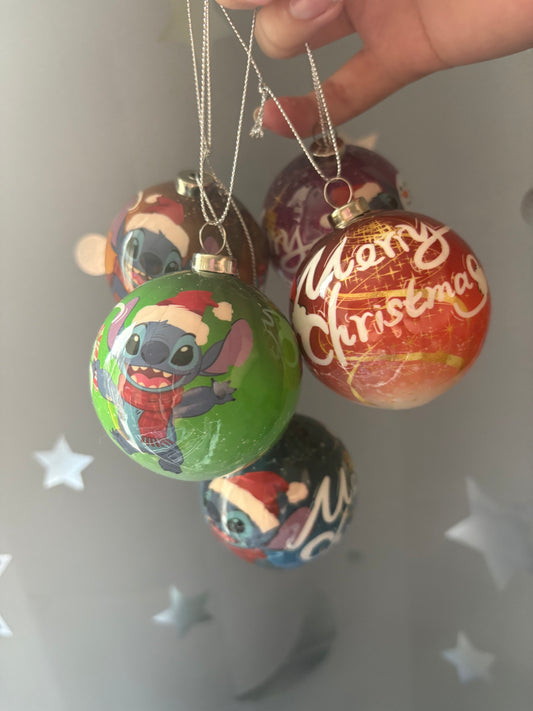 Stitch christmas baubles