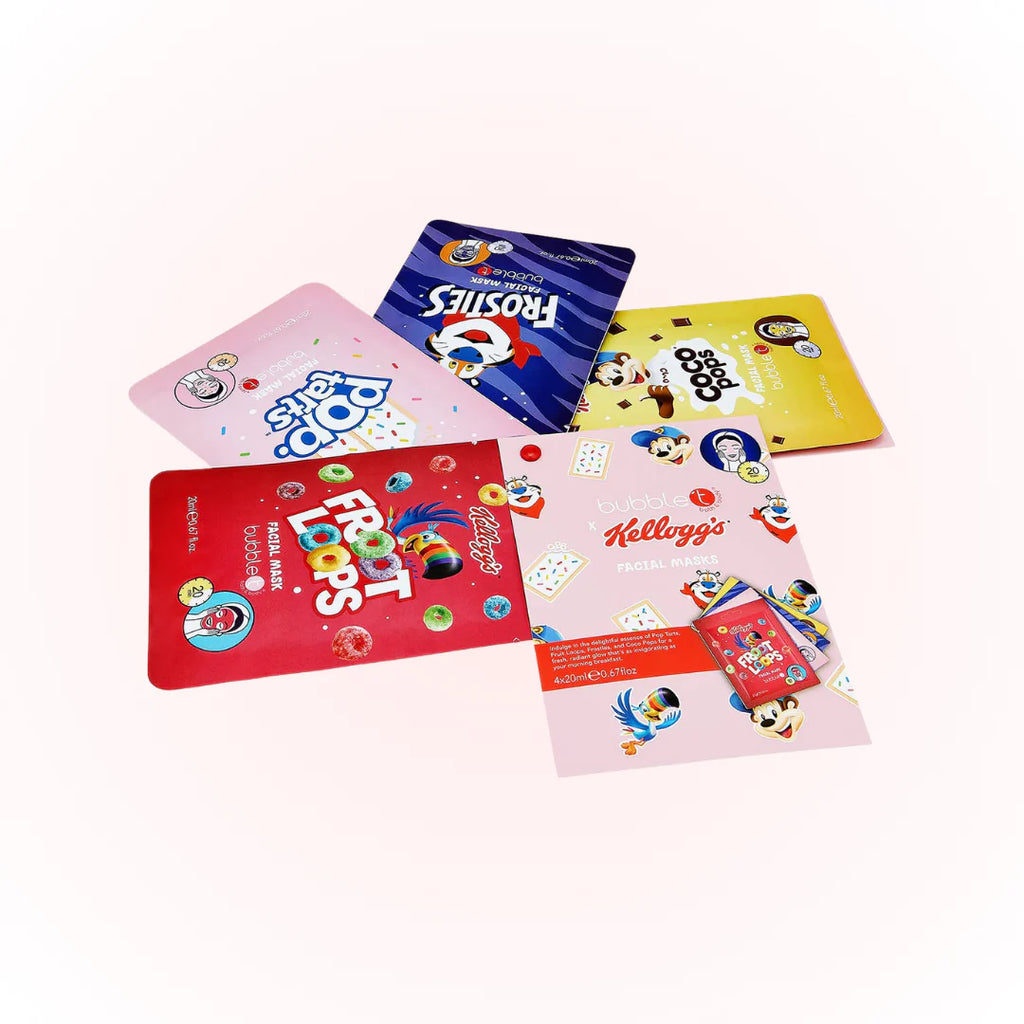 Bubble'T x kelloggs face mask gift set