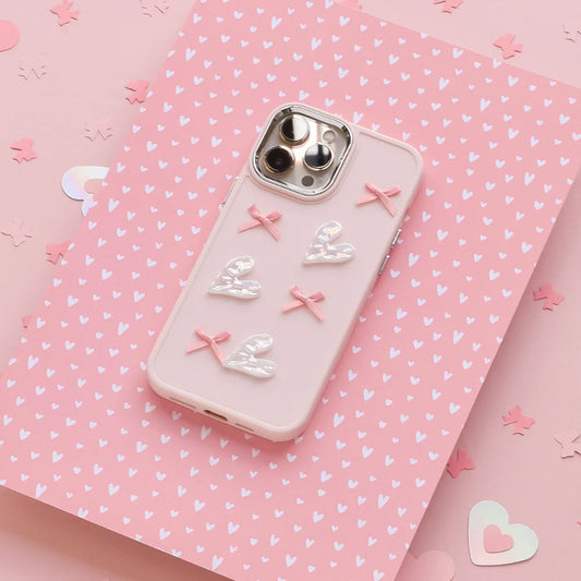 Pink bow phone case