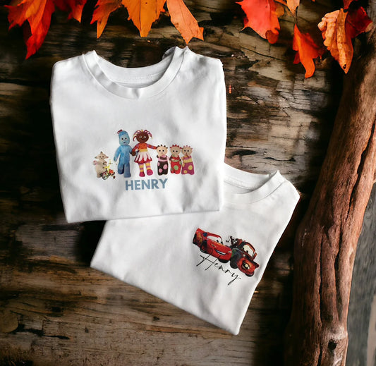 personalised character tshirts