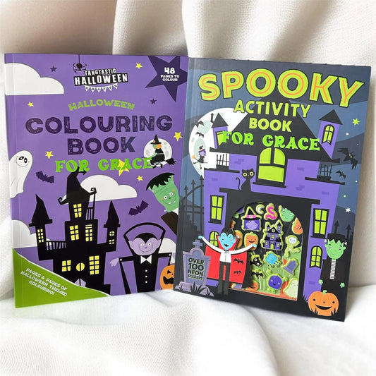 Personalised halloween Colouring/Activity books