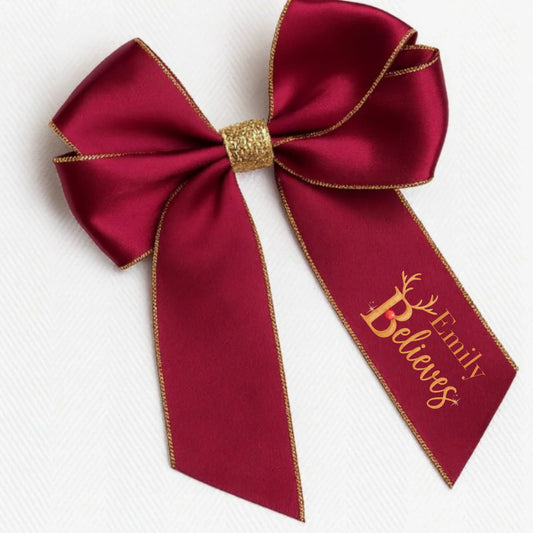 Personalised christmas bow