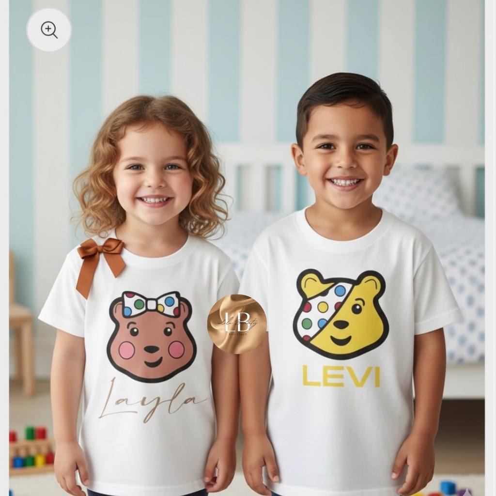 Personalised childreen in need tshirts