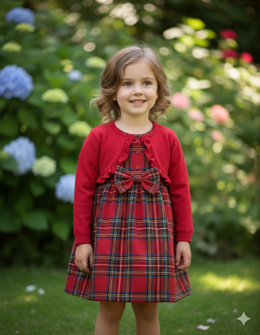 Kids Tartan Smock Dress