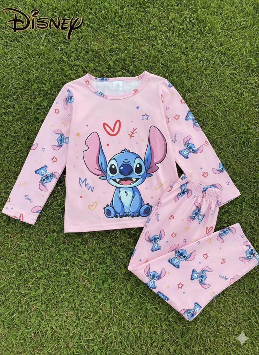 Kids pink stitch pyjamas