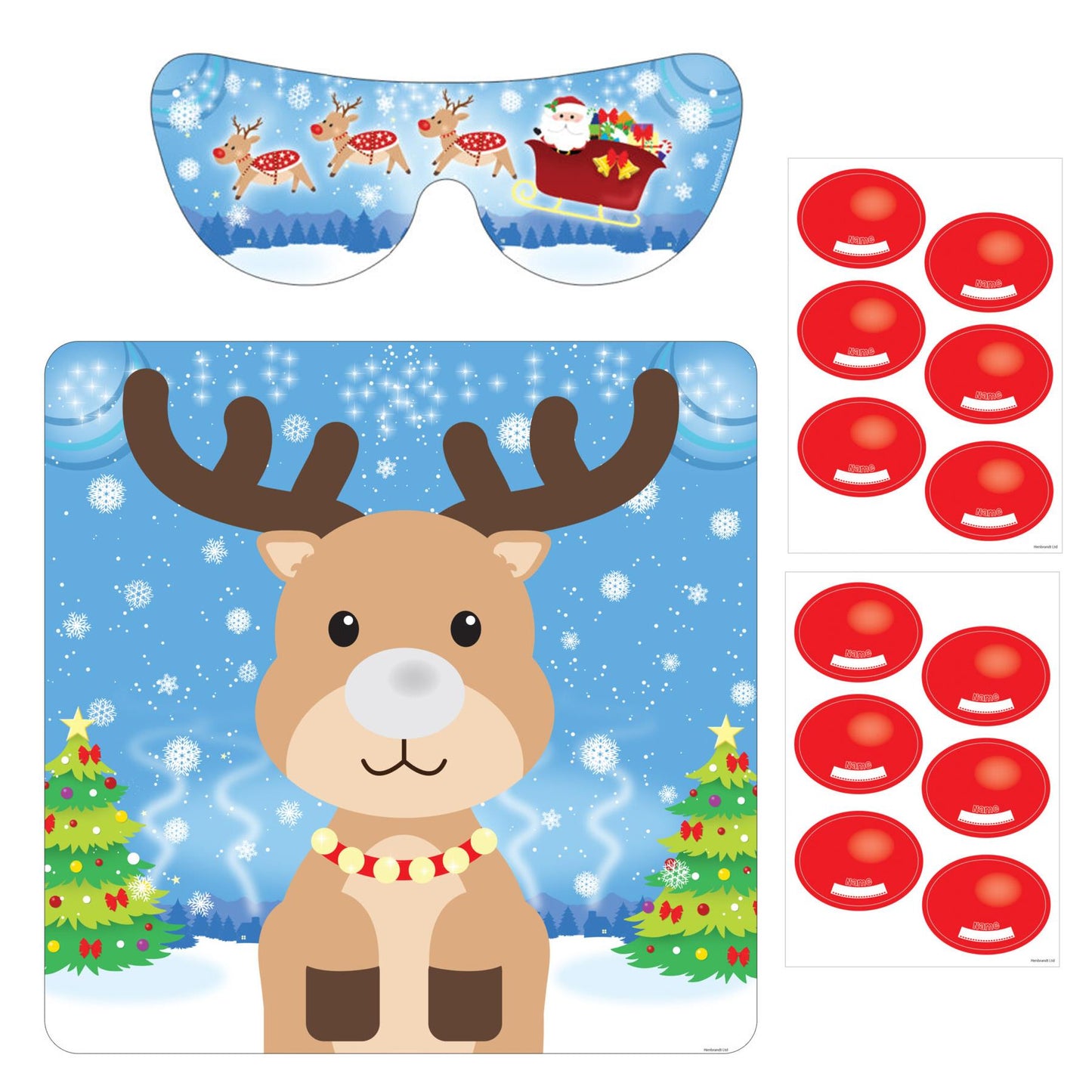 CHRISTMAS PARTY GAME – STICK THE NOSE ON THE REINDEER