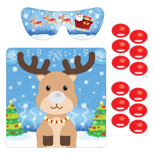 CHRISTMAS PARTY GAME – STICK THE NOSE ON THE REINDEER