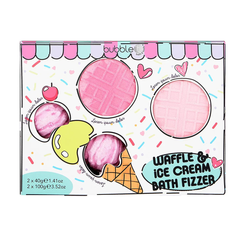 Bubble T Waffle & Ice cream bath fizzer set of 4