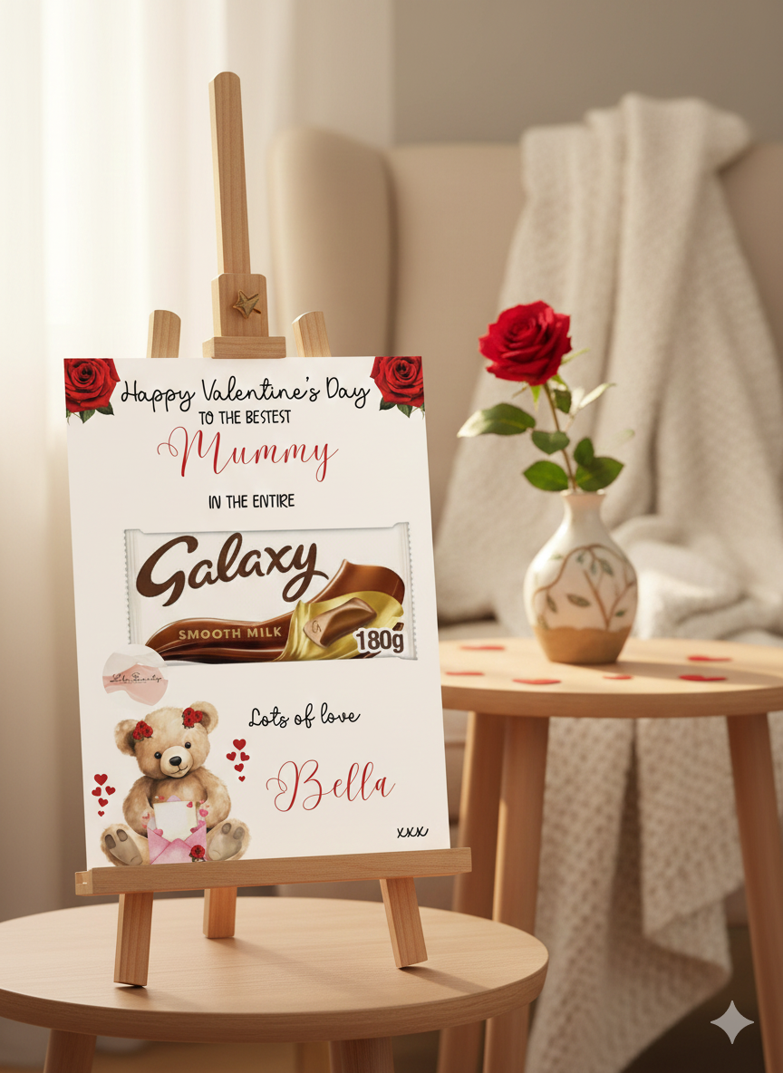 Personalised Valentines Chocolate Bars boards - preorder