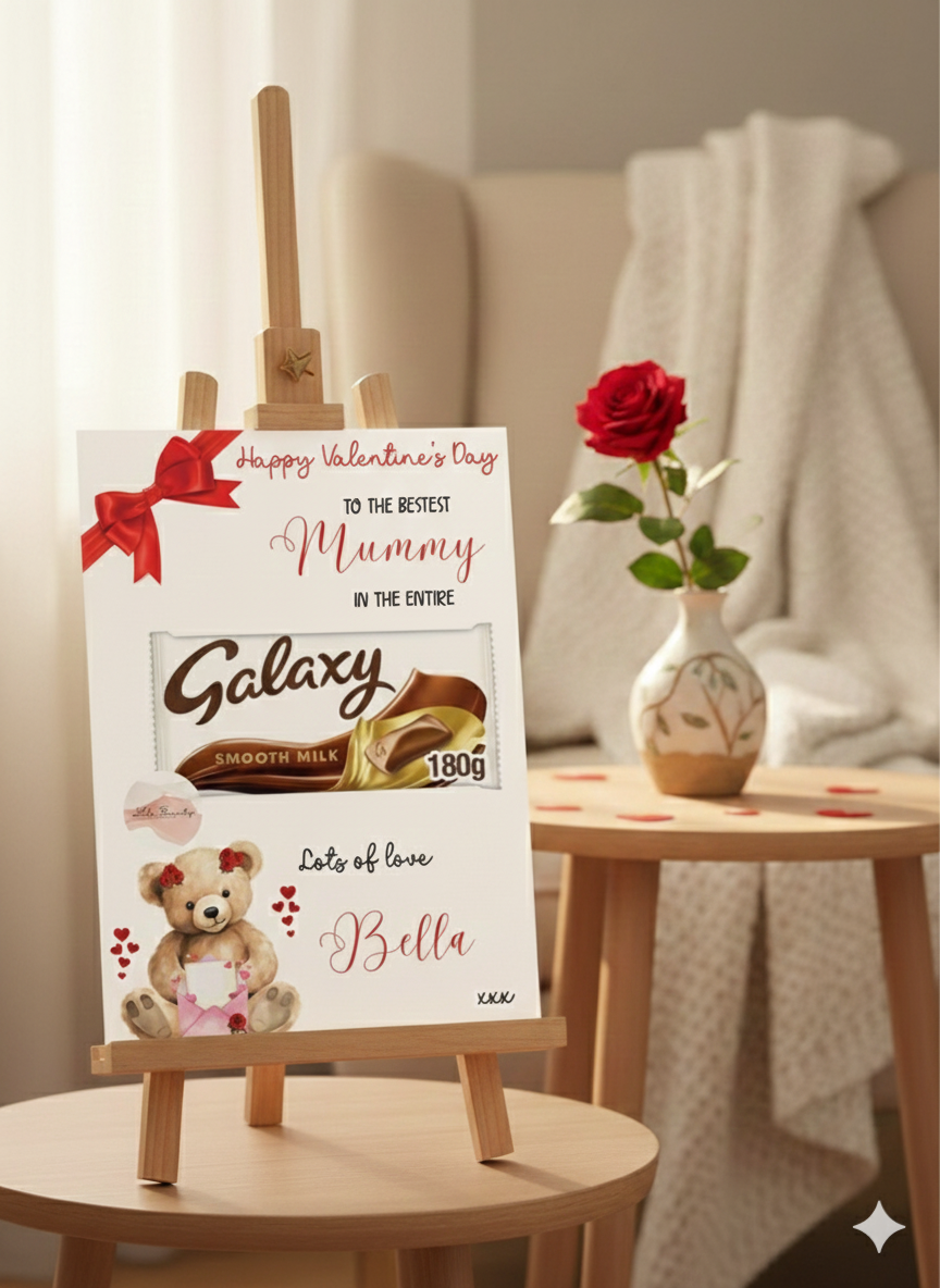 Personalised Valentines Chocolate Bars boards - preorder