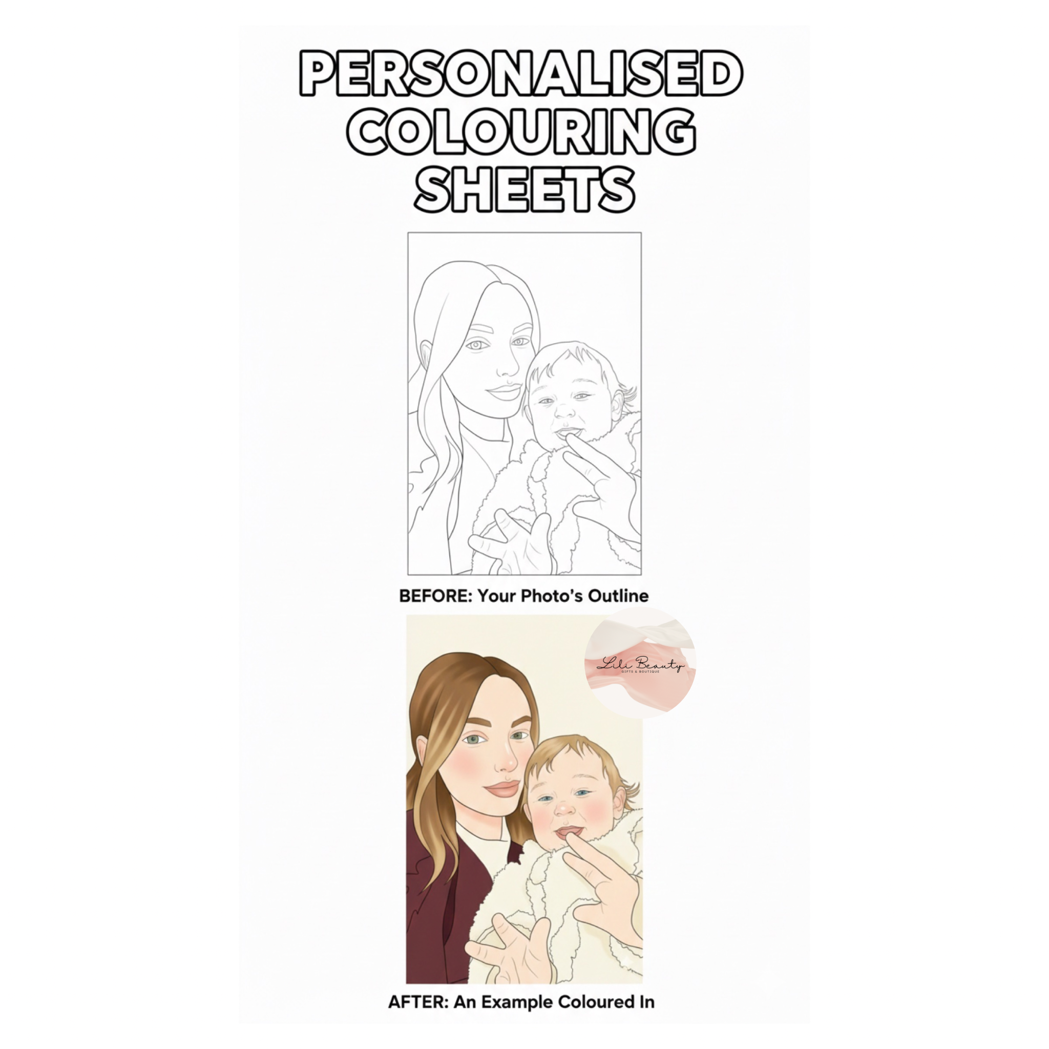 Personalised Colouring sheet - Preorder