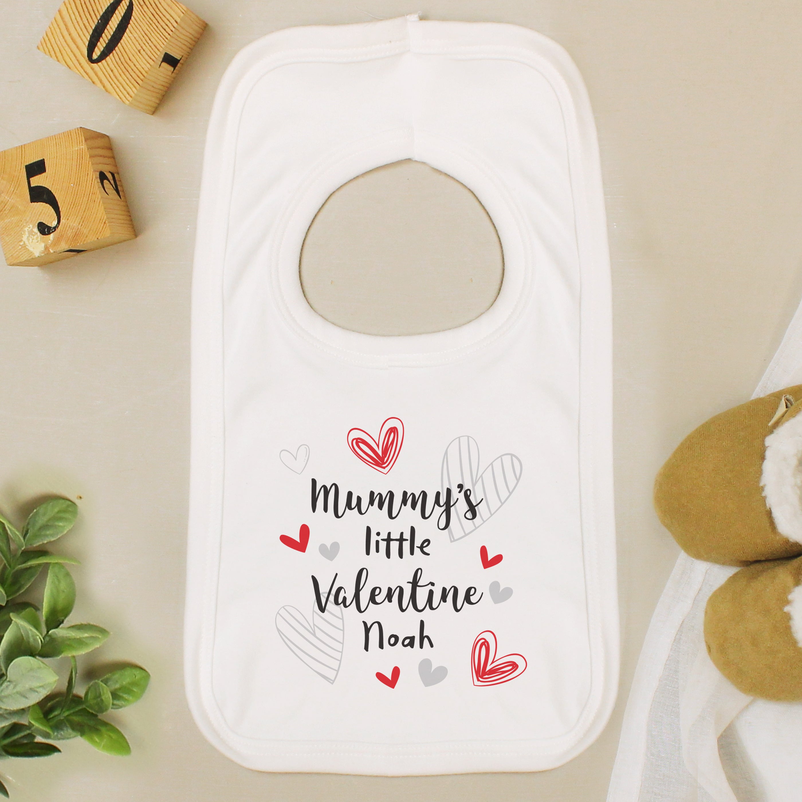 Personalised Little valentines bib