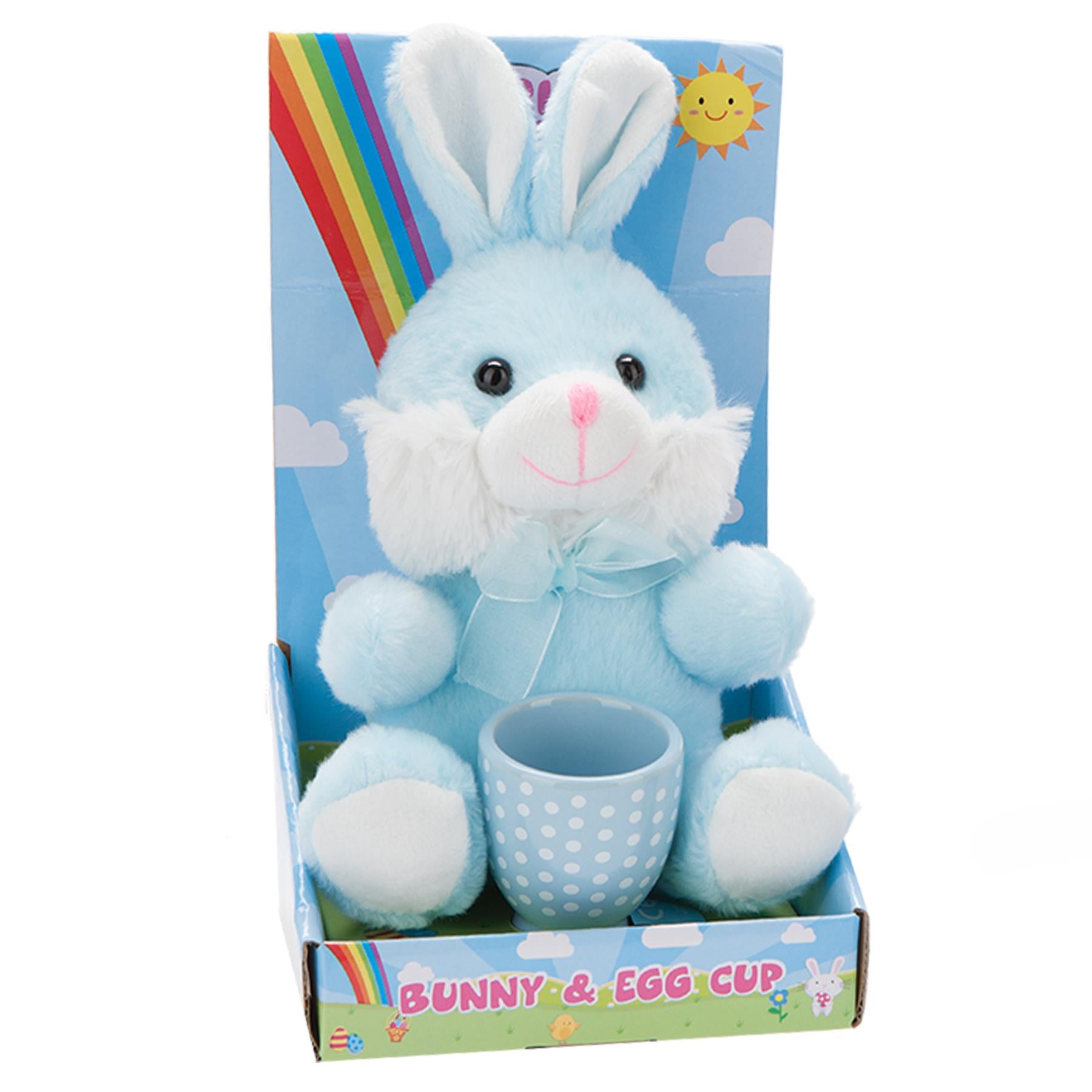 Blue easter bunny & egg cup
