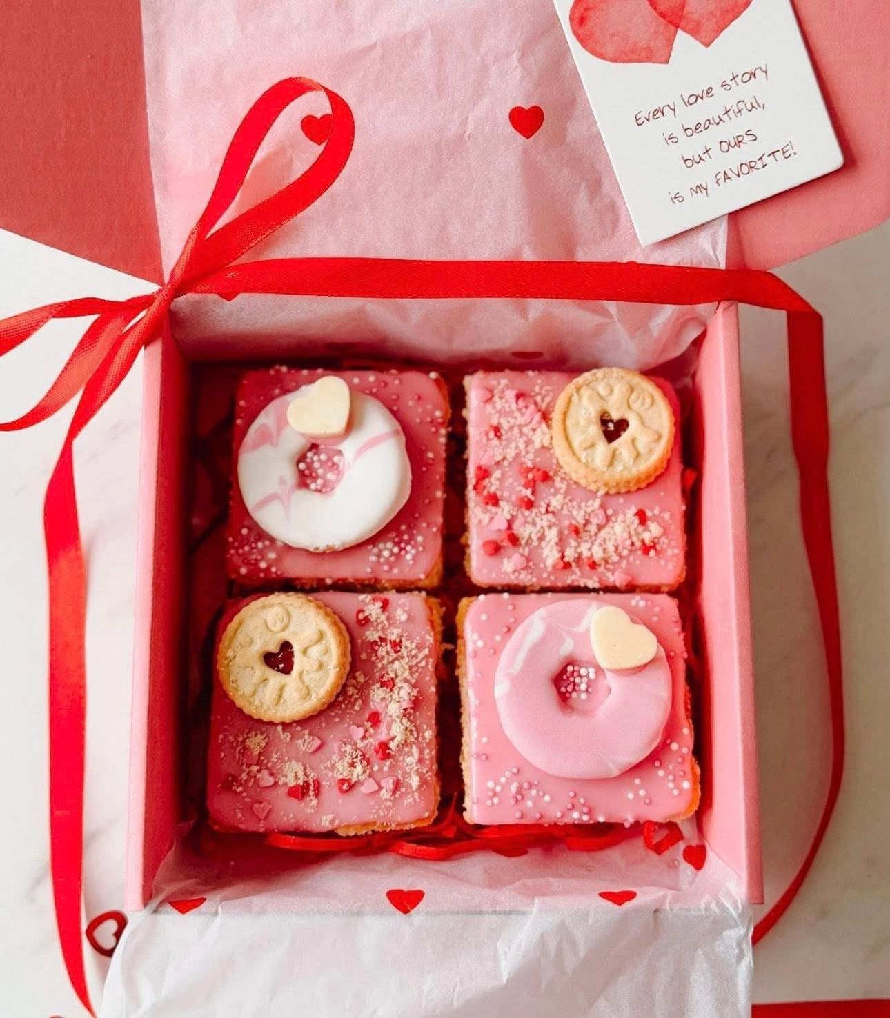 Valentines Sponge cake box